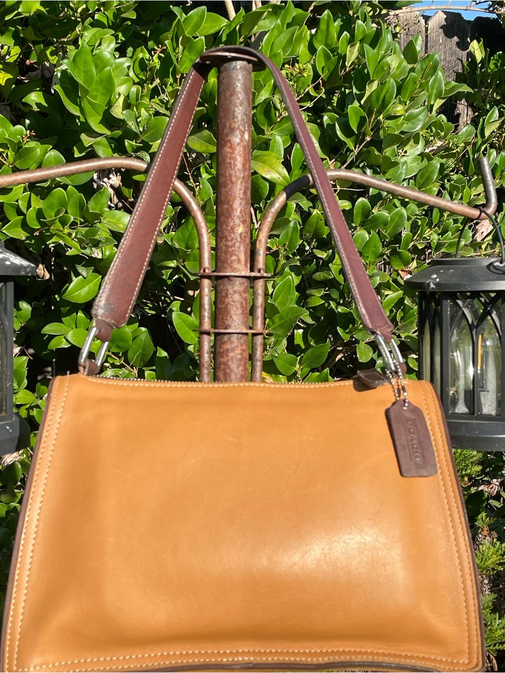 Vintage Coach 9144 Legacy Studio Flap Camel Brown Leather Shoulder Bag Y2K - Picture 13 of 13